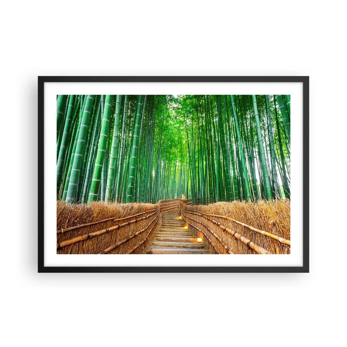 Poszter fehér keretben - Az ázsiai természet esszenciája - 70x50 cm