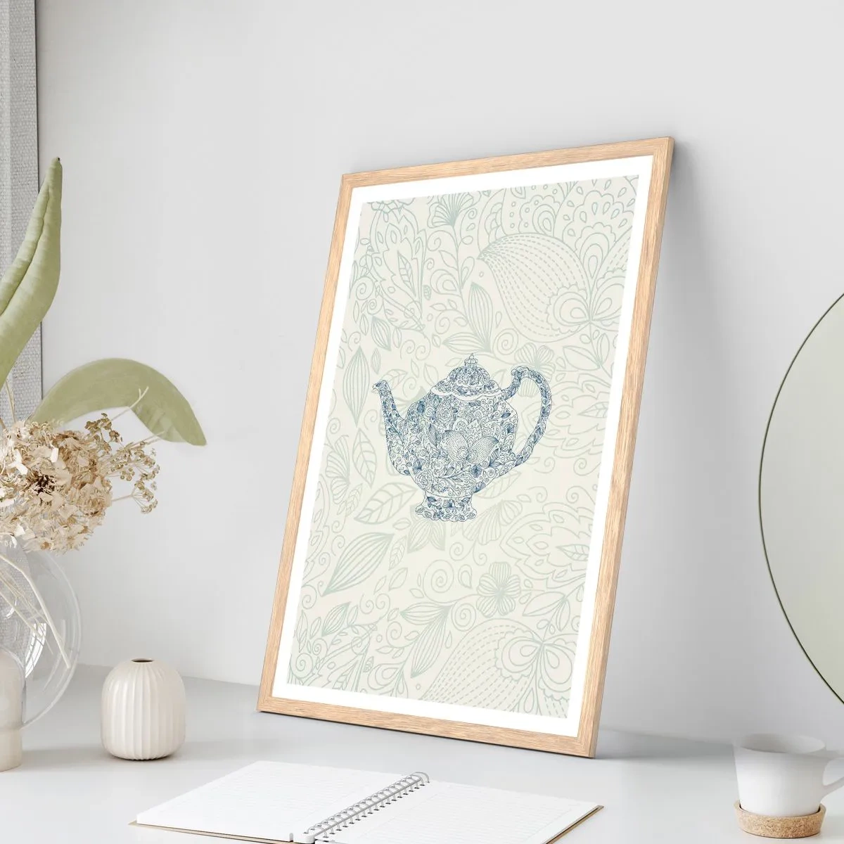 Poszter világos tölgy keretben - Tea varázsa - 70x100 cm