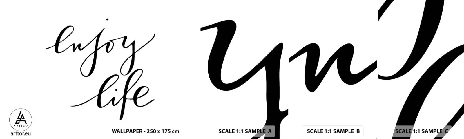 Fotótapéta Minta Standard Eco - Se több… - Tipográfia, Megerősítés, Alapelv - 100x30 cm