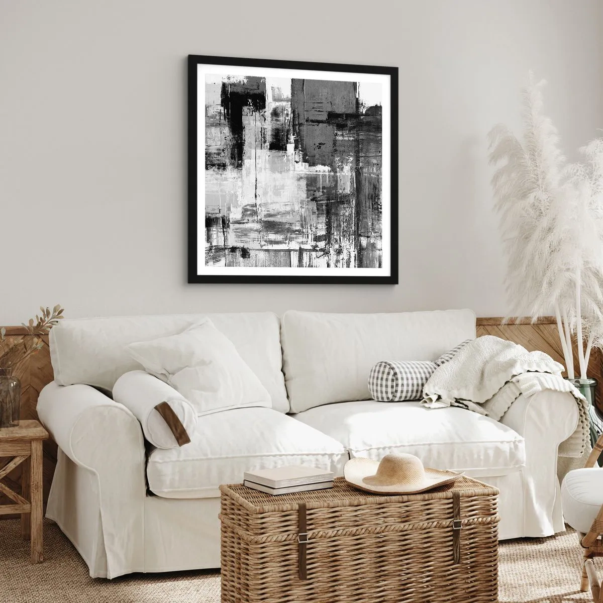 Poszter fehér keretben - A szürke szép - 60x60 cm