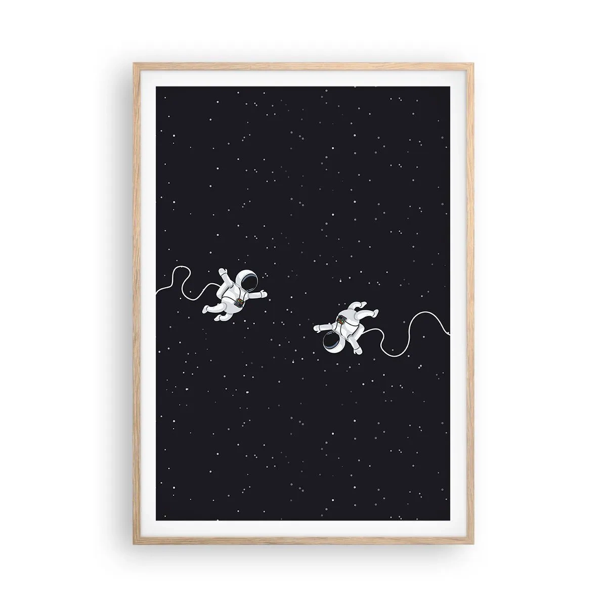 Poszter világos tölgy keretben - Kozmikus tánc - 70x100 cm
