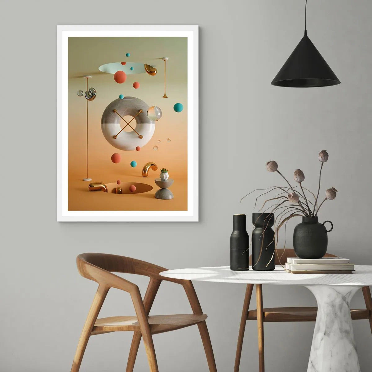 Poszter fekete keretben - Bármi megtörténhet - 50x70 cm