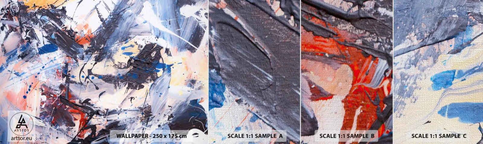 Fotótapéta Minta Premium Canvas - Őrült absztrakt tánc - Absztrakció, Darab, Festmény - 100x30 cm