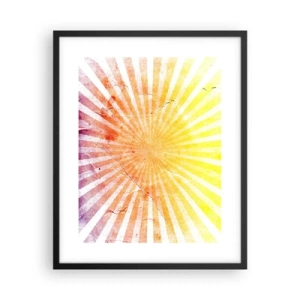 Poszter fehér keretben - Napkelte és napnyugta - 40x50 cm