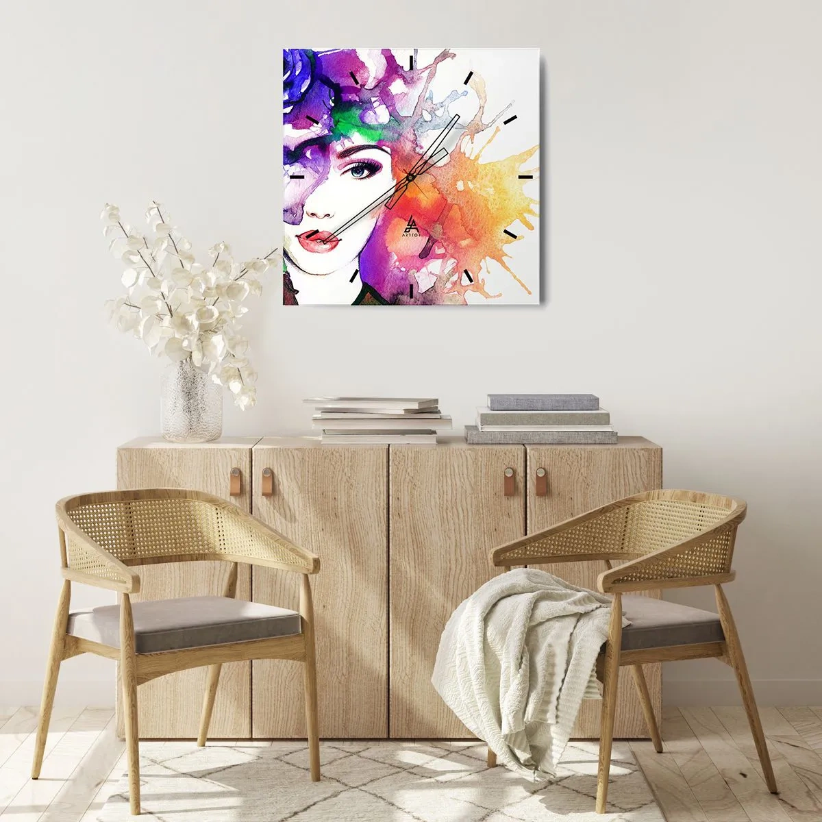 Falióra, Óra - Fejjel a felhőkben - 30x30 cm