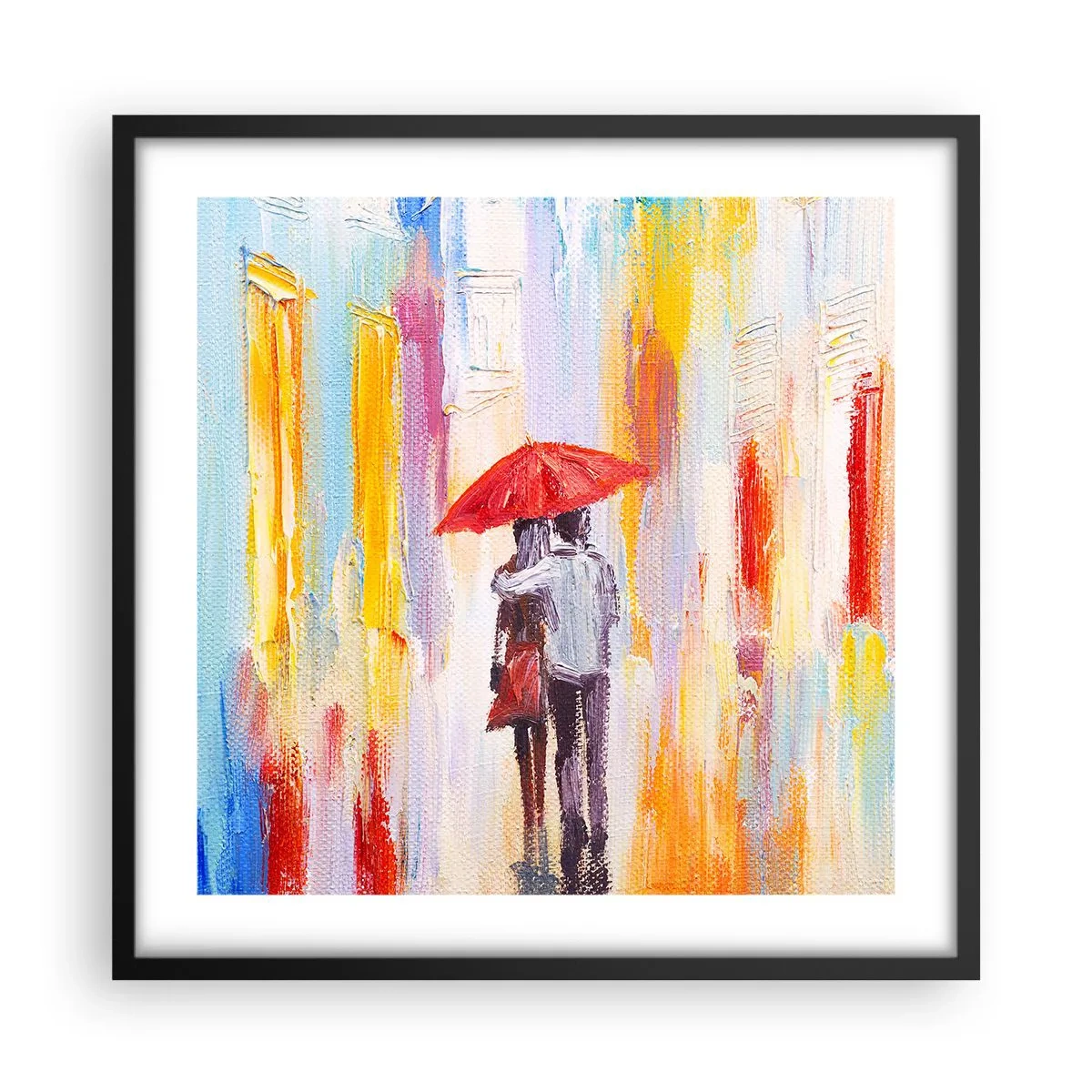 Poszter fehér keretben - Hadd essen az eső - 50x50 cm