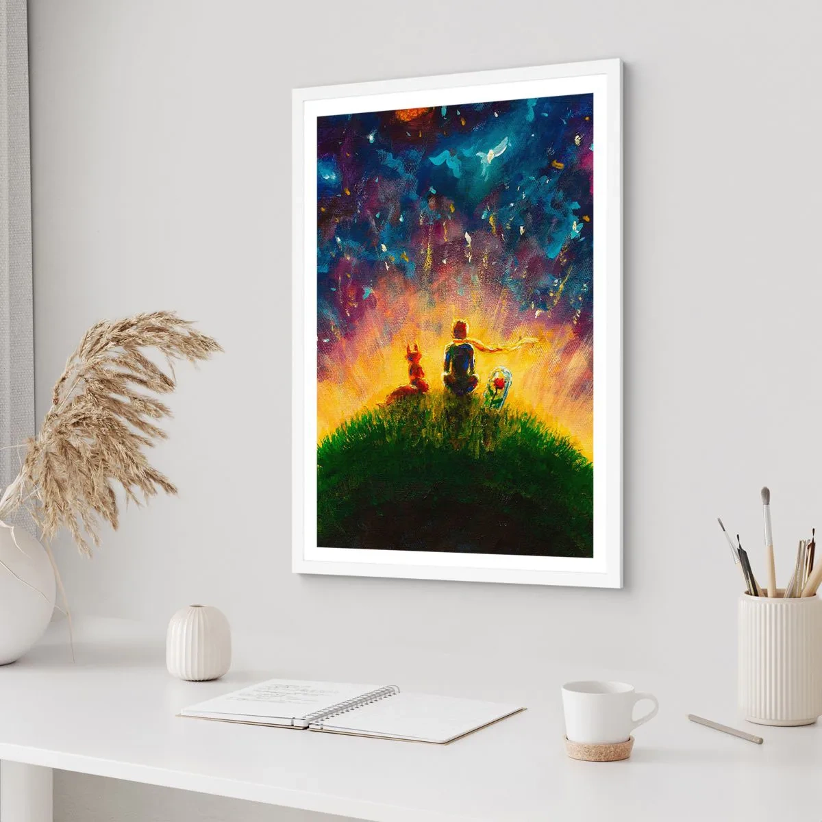 Poszter fekete keretben - Szerelem és barátság – az egész világ - 61x91 cm