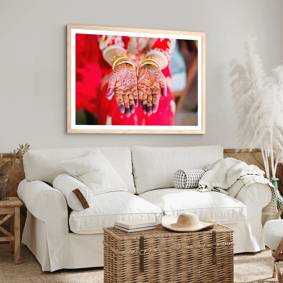 Poszter világos tölgy keretben - Szerencsére elkészült - 100x70 cm