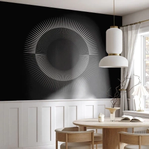 Fotótapéta Premium Sand - Fekete Nap - Sötét, Nap, Kerék - 100x70 cm