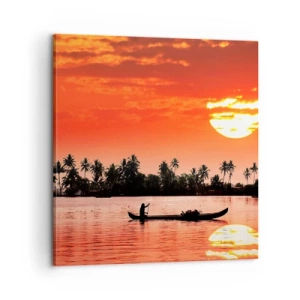 Vászonkép - A trópusok nyugalma naplementekor - 60x60 cm