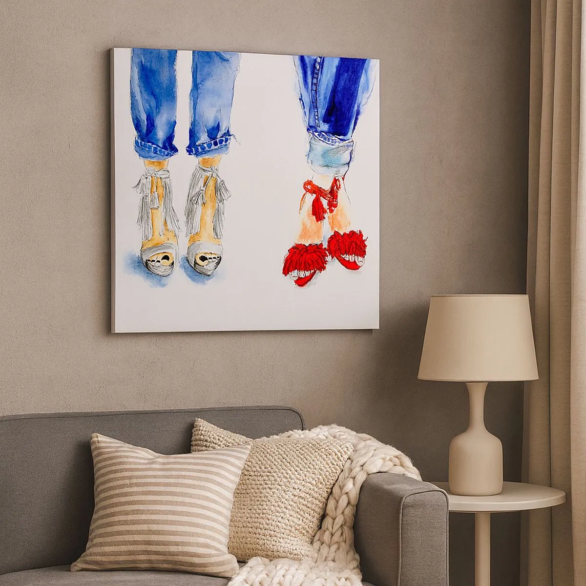 Vászonkép - Talán elmegyünk sétálni? - 30x30 cm