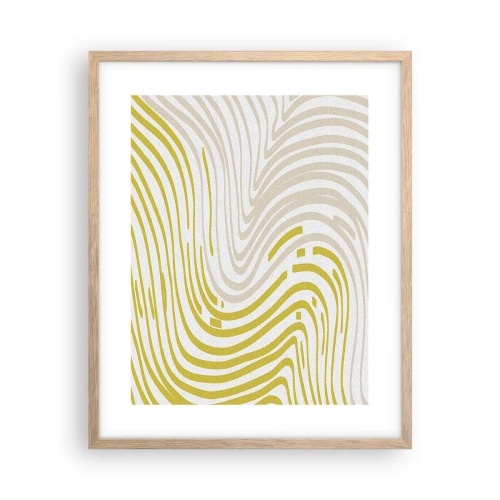 Poszter világos tölgy keretben - Kompozíció szelíd kanyarral - 40x50 cm
