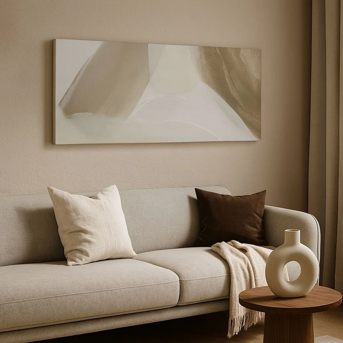 Vászonkép - Fehér hullámai - 100x40 cm