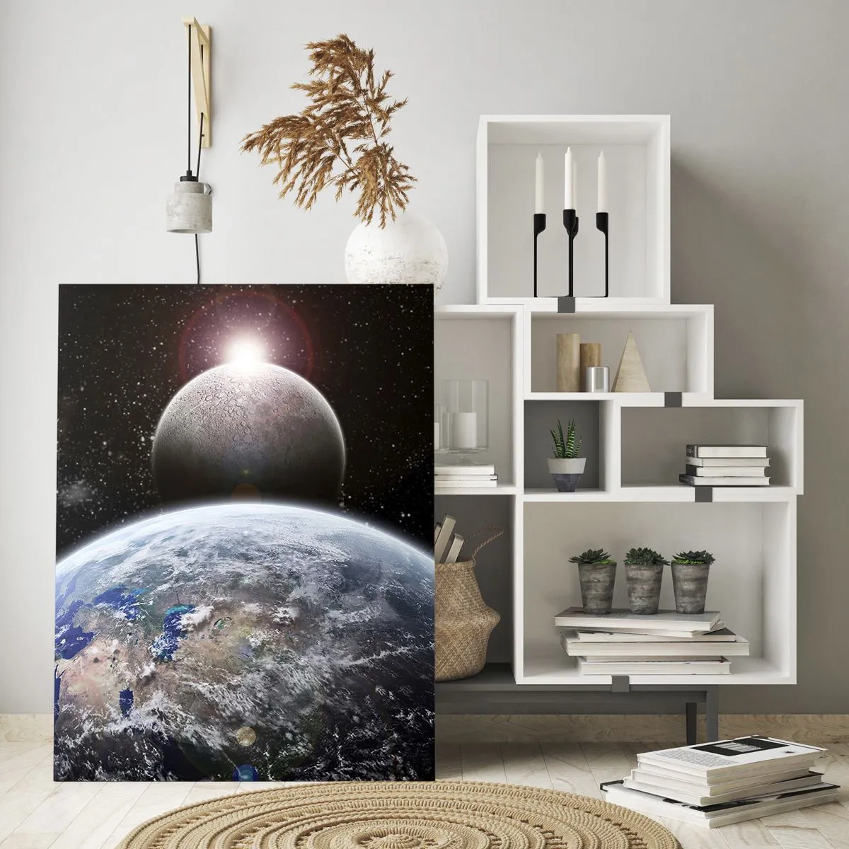 Üveg kép - Űr táj - nap kelte - 50x70 cm