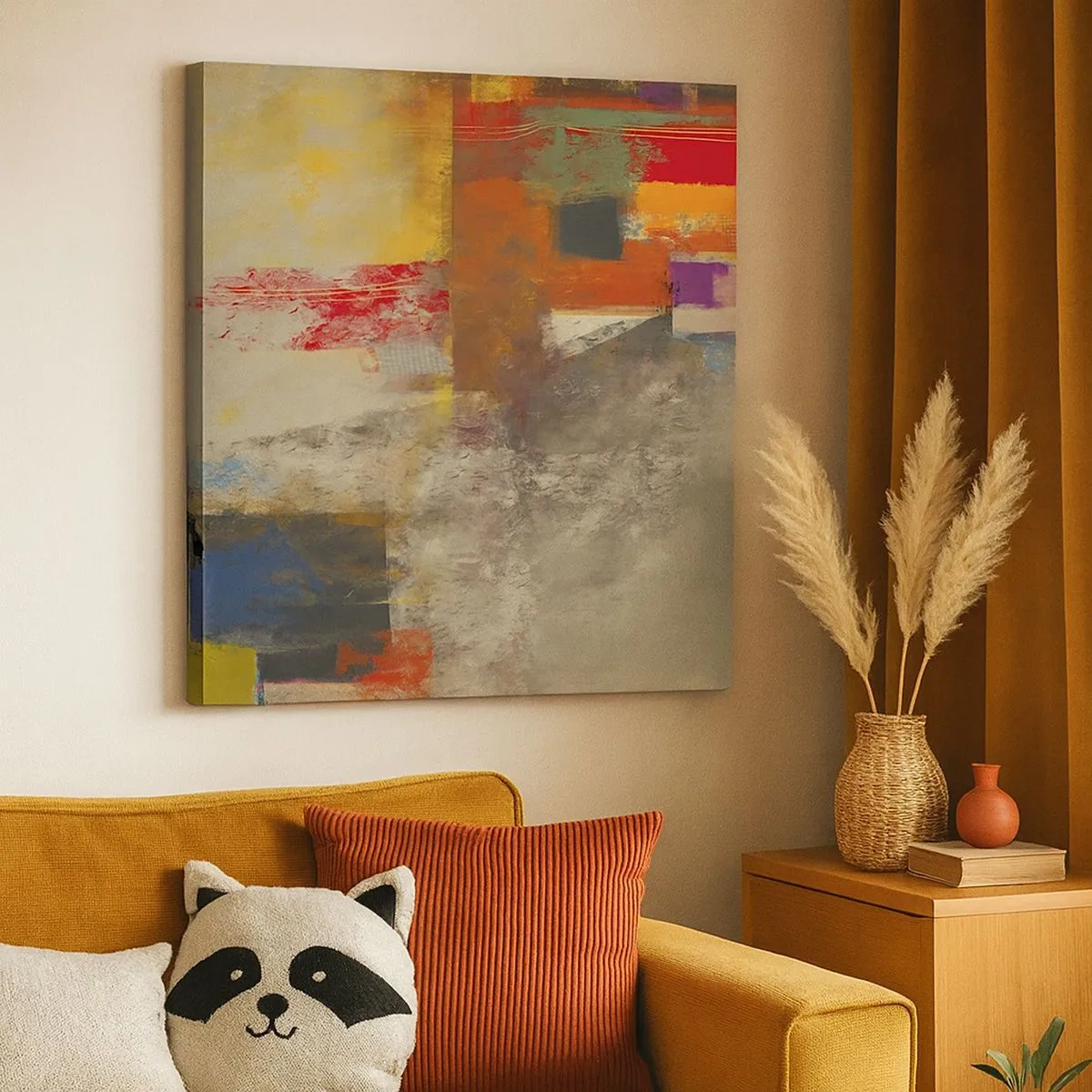 Vászonkép - Színgeometria - 30x30 cm