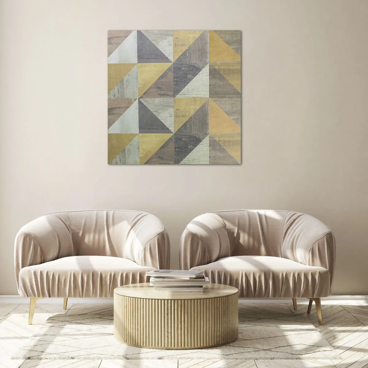 Üveg kép - A háromszög szögében - 70x70 cm