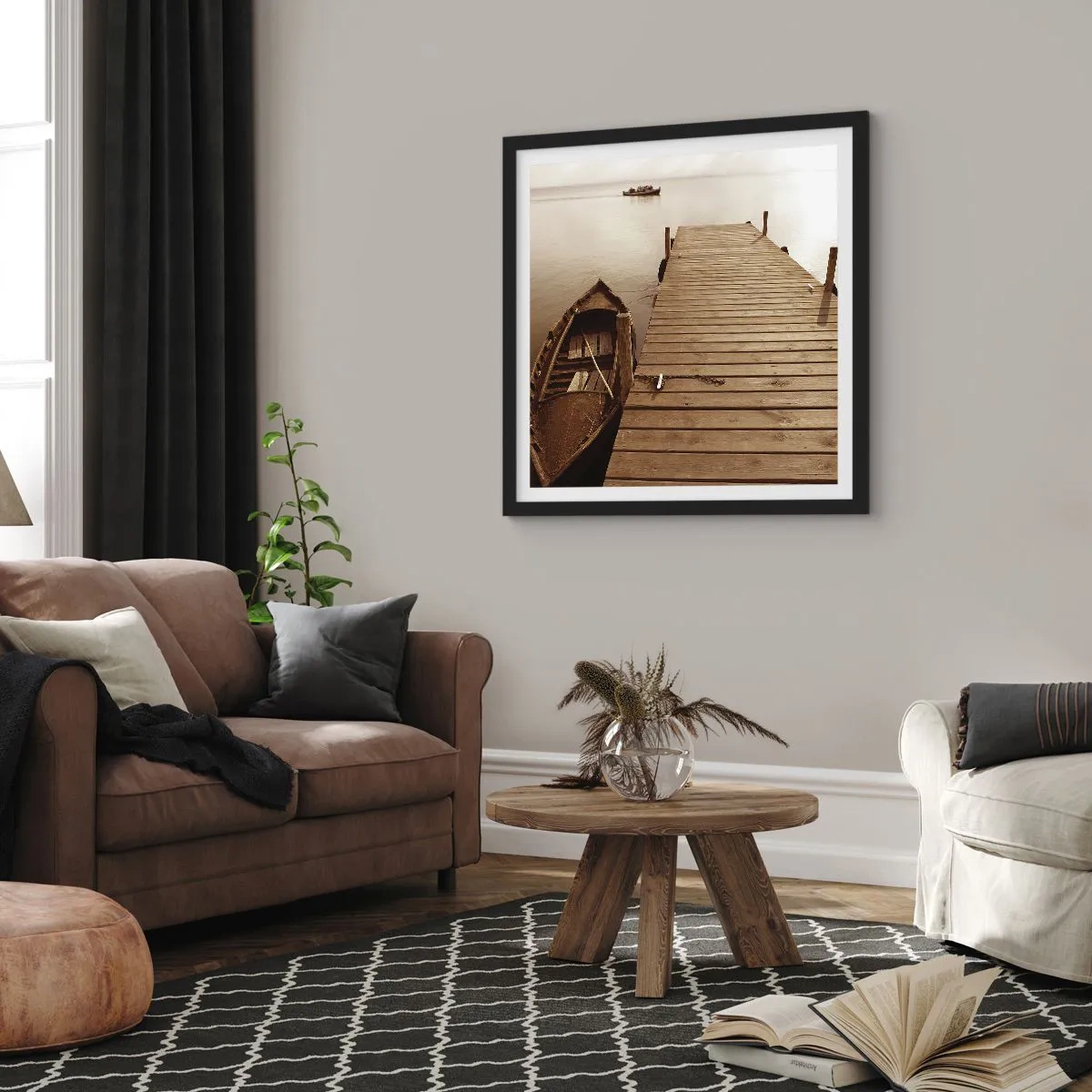 Poszter fehér keretben - Nagy béke - 40x40 cm