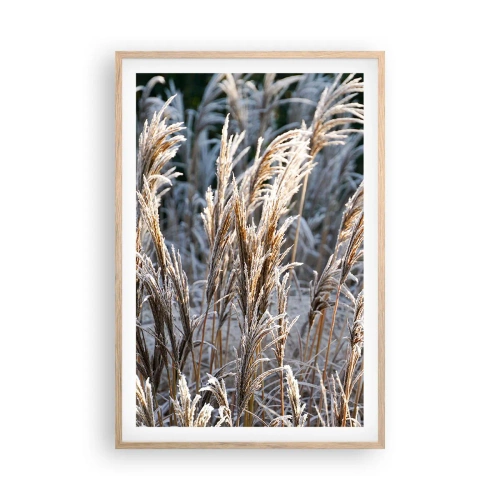 Poszter világos tölgy keretben - Zúzmarába öltözött - 61x91 cm