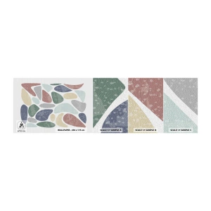 Fotótapéta Minta Standard Eco - Mozaik púderes színekből - Minimalizmus, Pasztell, Boho - 100x30 cm