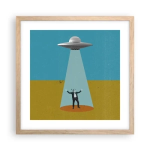 Poszter világos tölgy keretben - Közeli találkozás - 40x40 cm