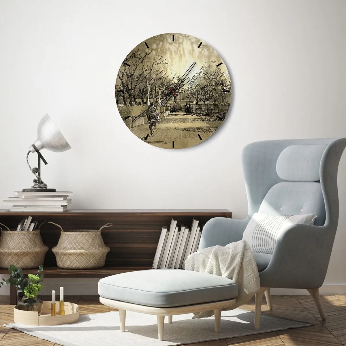 Falióra, Óra - Egy tollal megállított pillanat - 30x30 cm