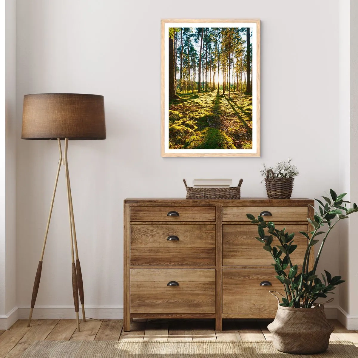 Poszter világos tölgy keretben - … A hét erdőn túl - 70x100 cm