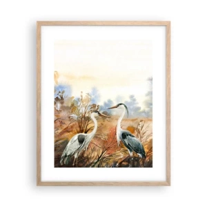 Poszter világos tölgy keretben - Hová ősszel? - 40x50 cm