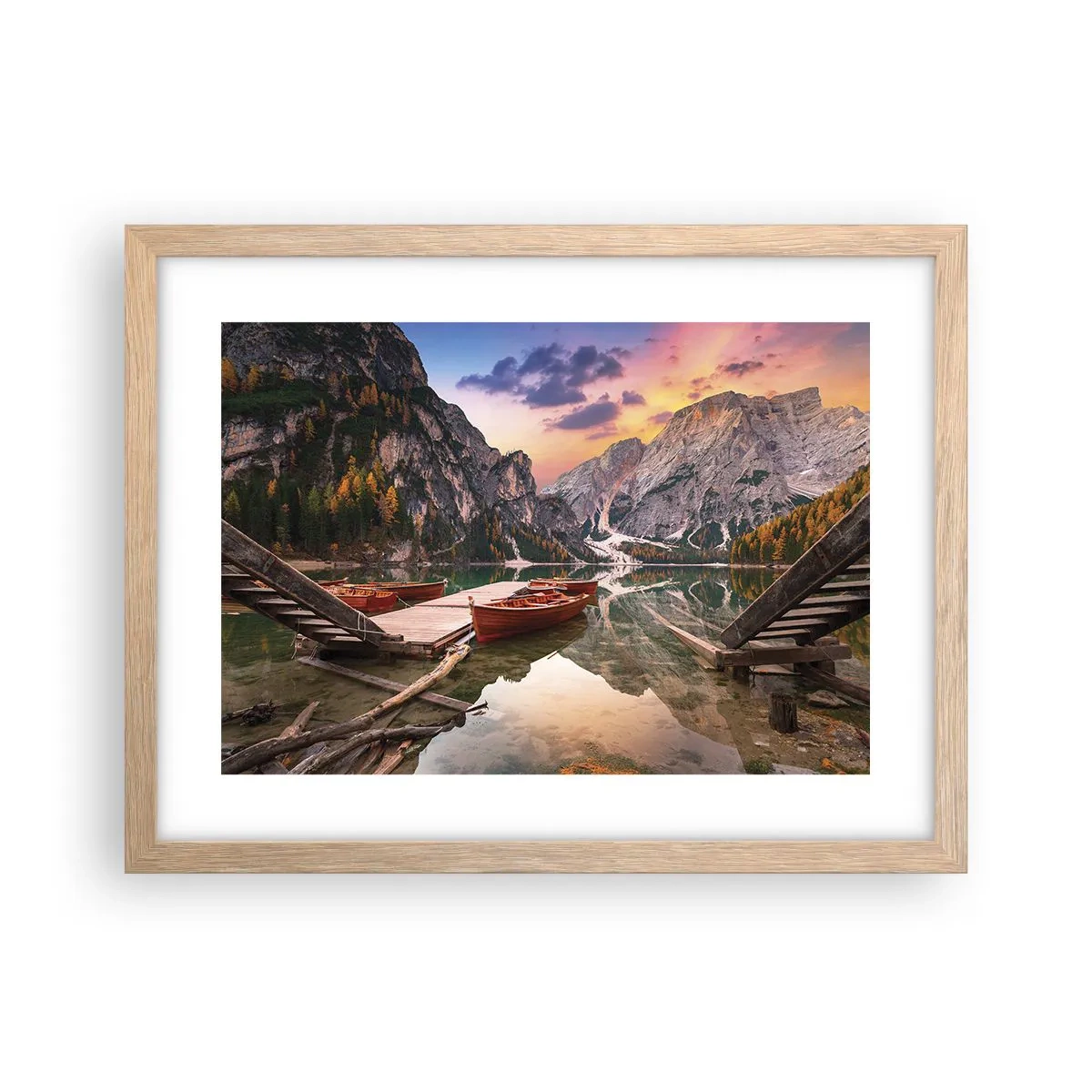 Poszter világos tölgy keretben - A nap ígérete - 40x30 cm