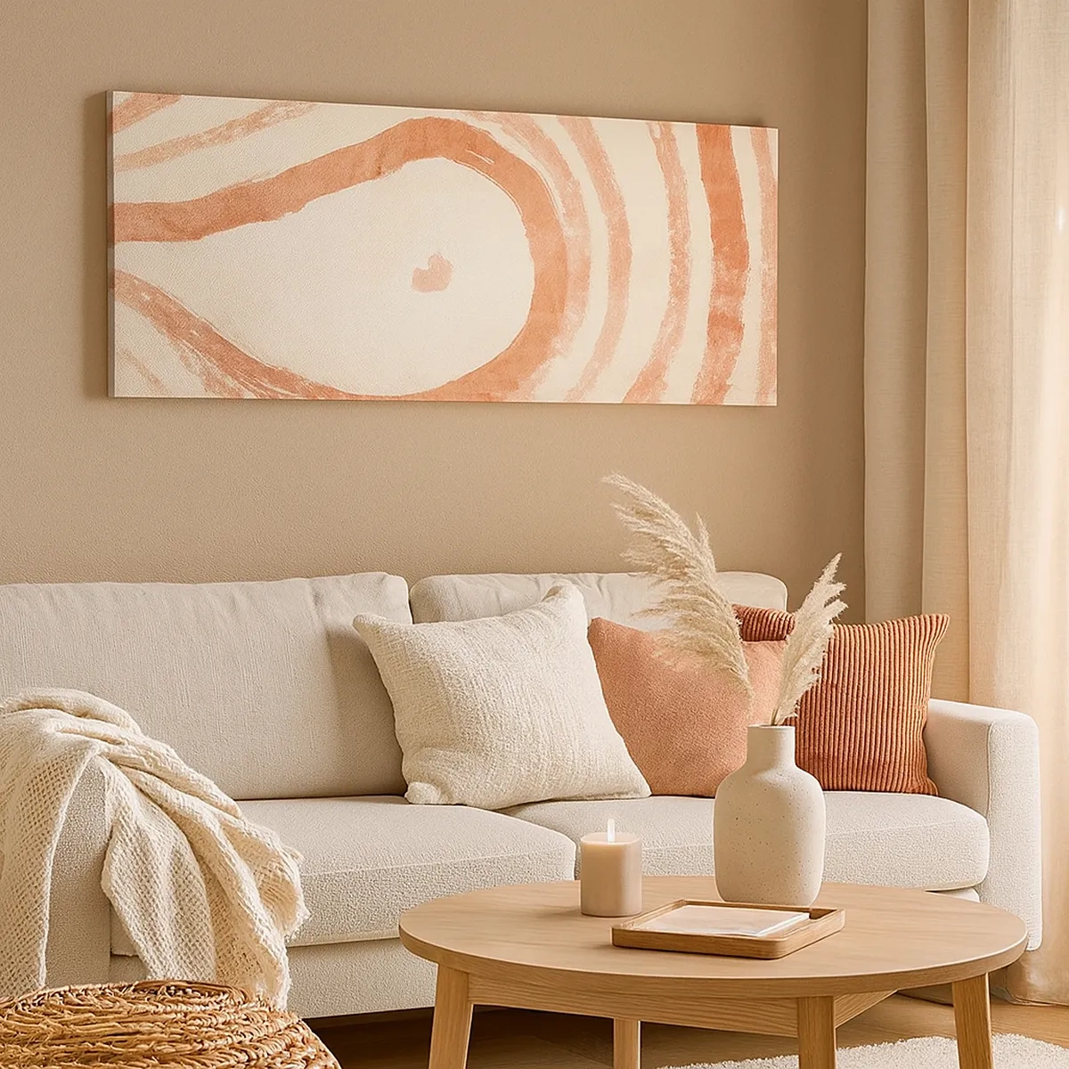 Vászonkép - Korallkörök - kompozíció - 30x30 cm