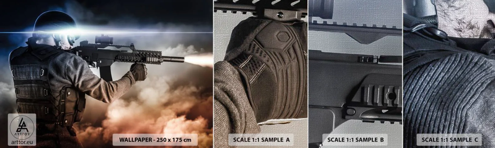 Fotótapéta Minta Premium Canvas - Egyszerűen egy hős - Katonai, Fegyver, Katona - 100x30 cm