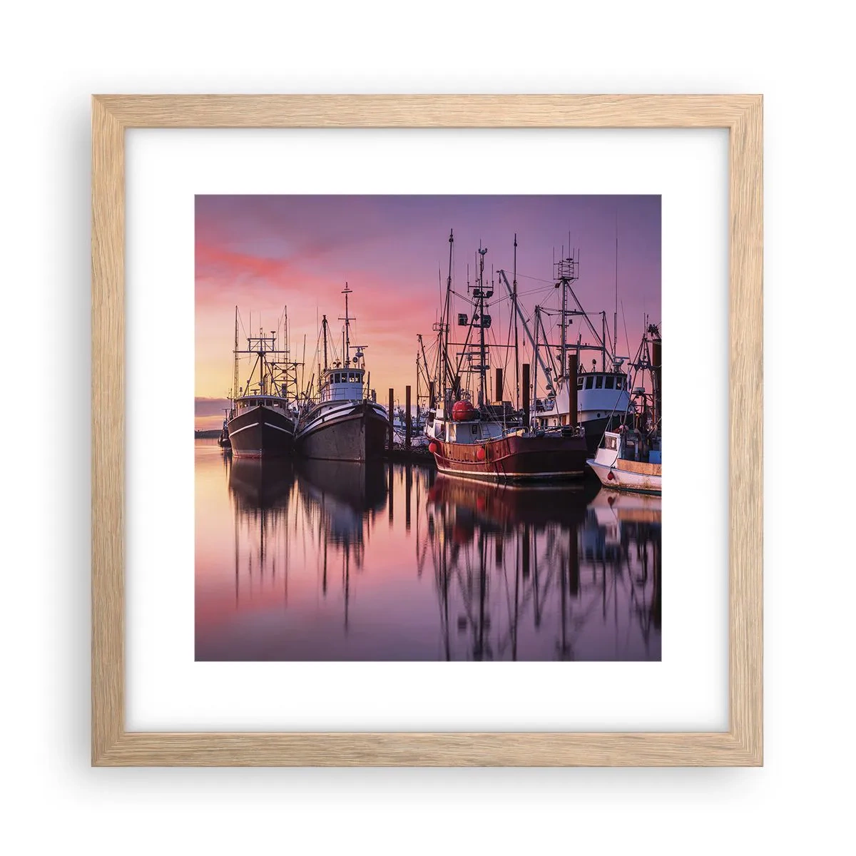 Poszter világos tölgy keretben - Másnap előtt - 30x30 cm