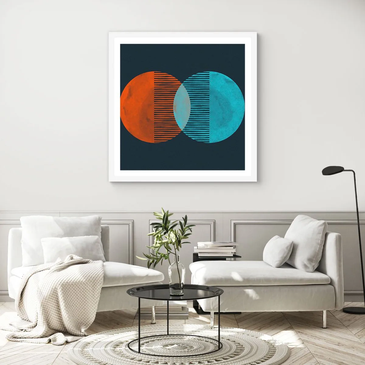 Poszter fekete keretben - Csillagászati fantázia - 40x40 cm