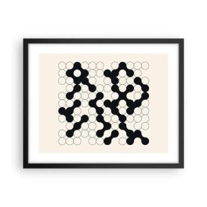 Poszter fehér keretben - Kínai játék - variáció - 50x40 cm