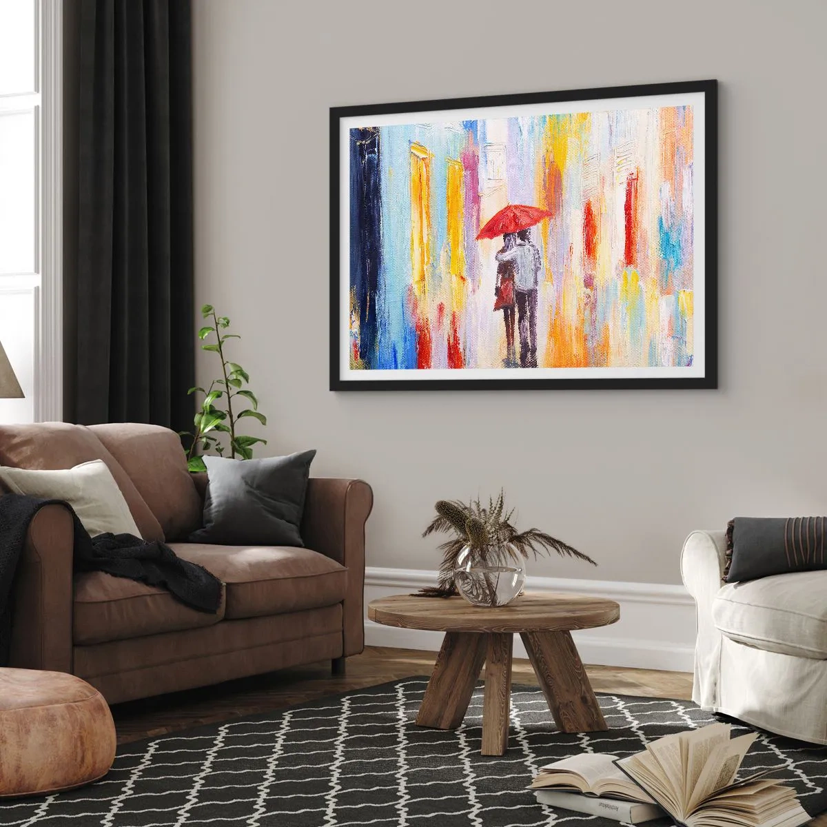 Poszter fehér keretben - Hadd essen az eső - 91x61 cm