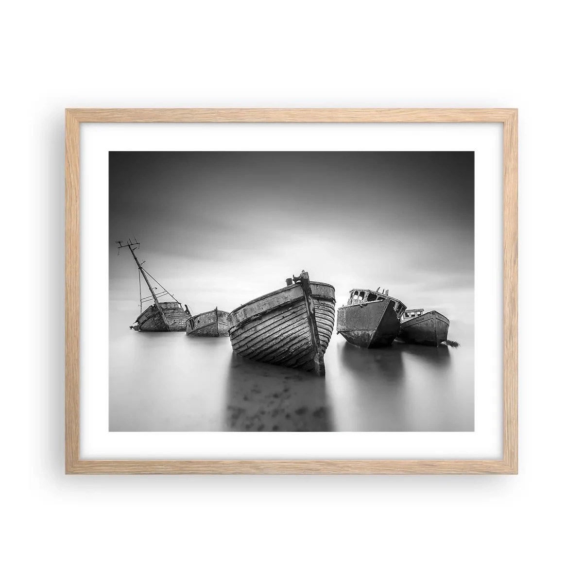 Poszter világos tölgy keretben - Csak emlékek... - 50x40 cm