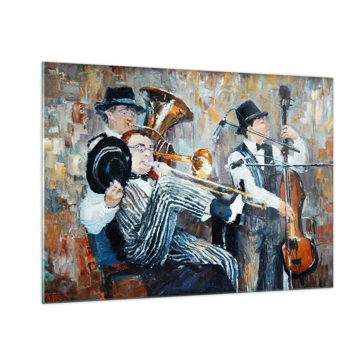 Üveg kép - Az egész jazz - 100x70 cm