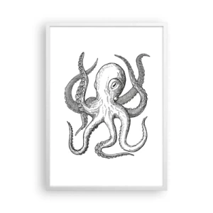 Poszter fekete keretben - Hullámokkal táncoló - 50x70 cm