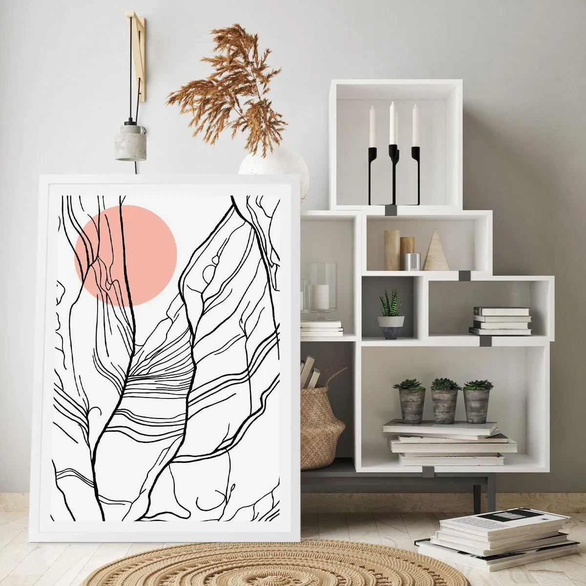 Poszter fekete keretben - Gallyak hálójában - 50x70 cm