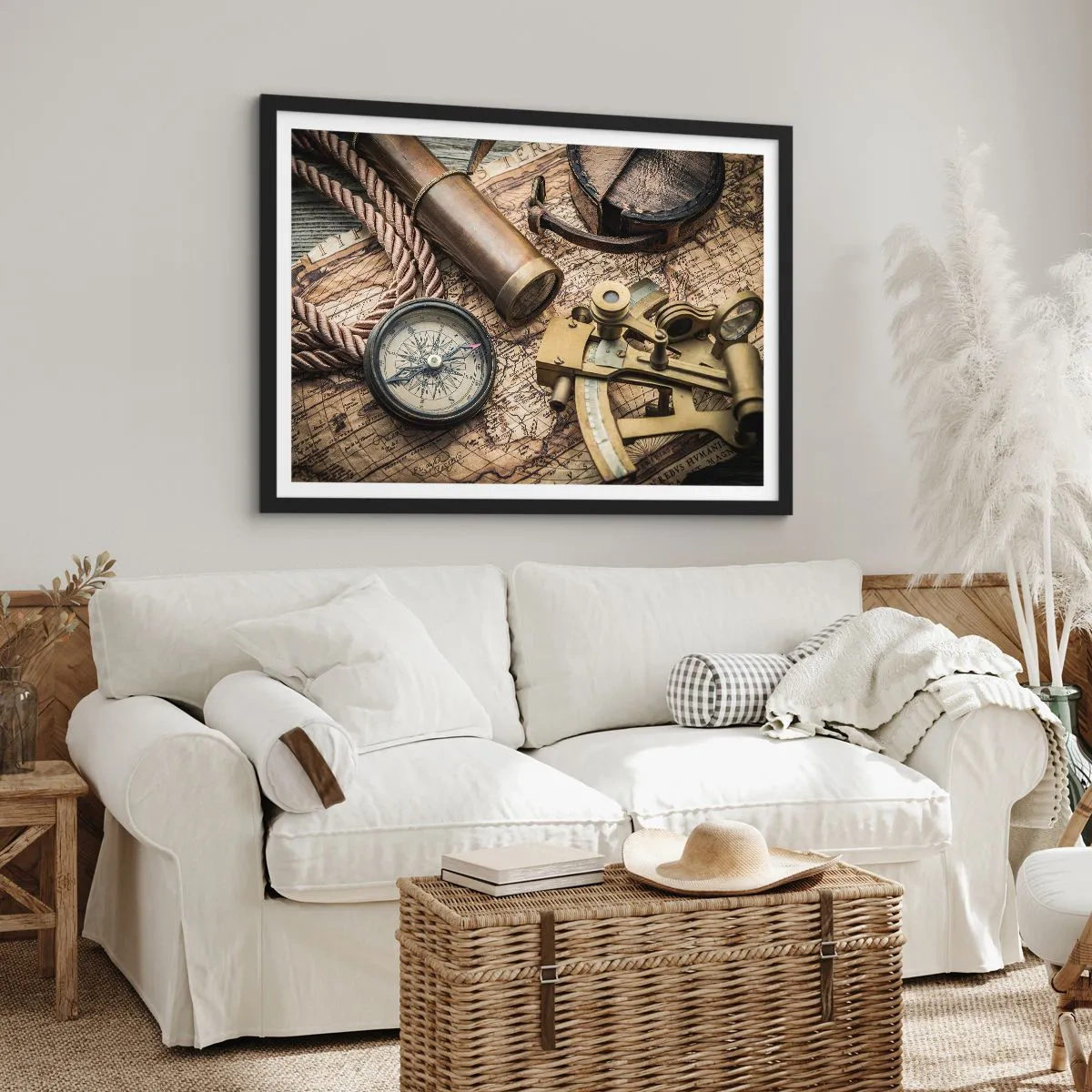 Poszter fehér keretben - Állítson be egy irányt - 40x30 cm