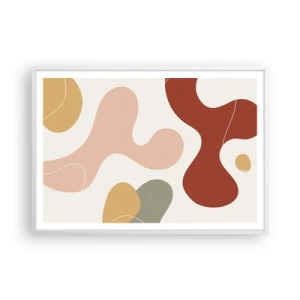 Poszter fekete keretben - Pöttyök vagy hullámok? - 100x70 cm