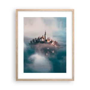 Poszter világos tölgy keretben - Álomsziget - 40x50 cm