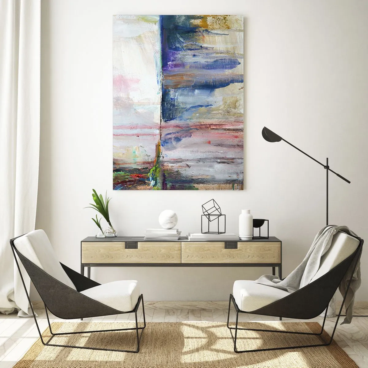 Üveg kép - Színes benyomások és társítások - 70x100 cm