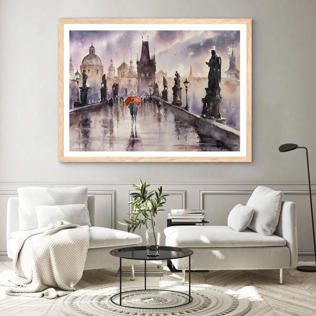 Poszter világos tölgy keretben - Az emberek nem változnak - 40x30 cm