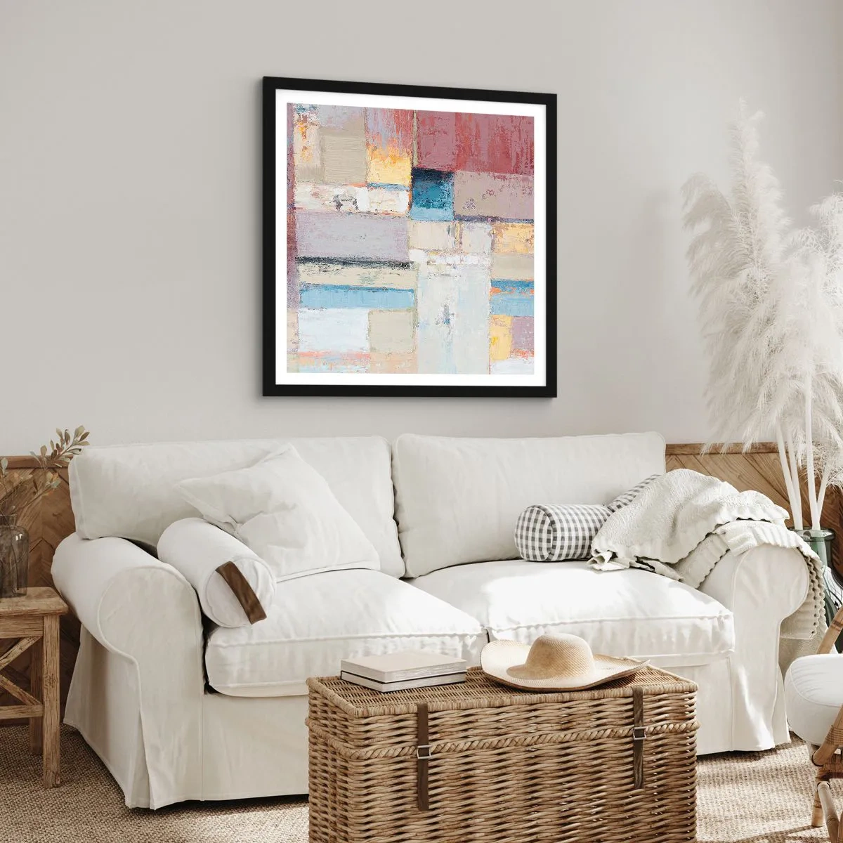 Poszter fehér keretben - A geometria nyugalma - 50x50 cm