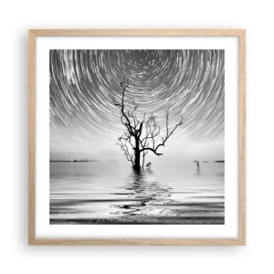Poszter világos tölgy keretben - A természet szimfóniája - 50x50 cm