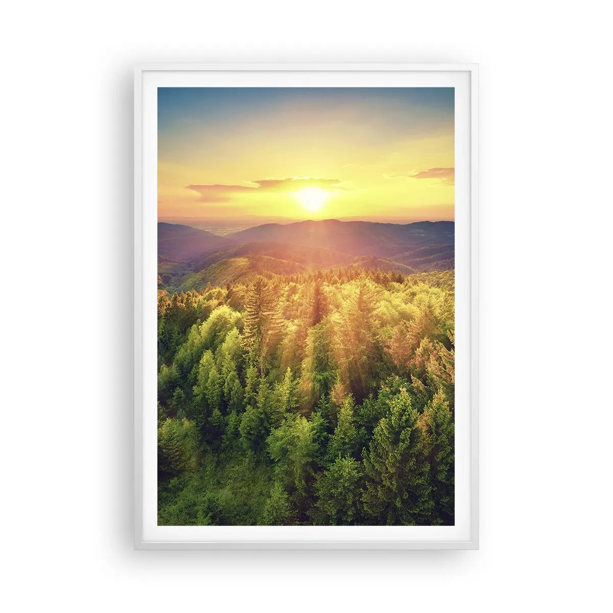 Poszter fekete keretben - Hegytetők és csúcsok - 70x100 cm