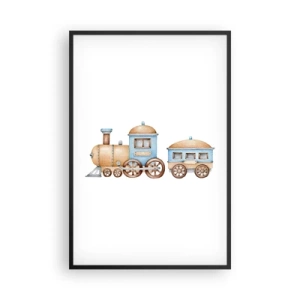 Poszter fehér keretben - Az állomáson állva... - 61x91 cm