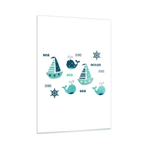 Üveg kép - Tengereken és óceánokon át - 50x70 cm