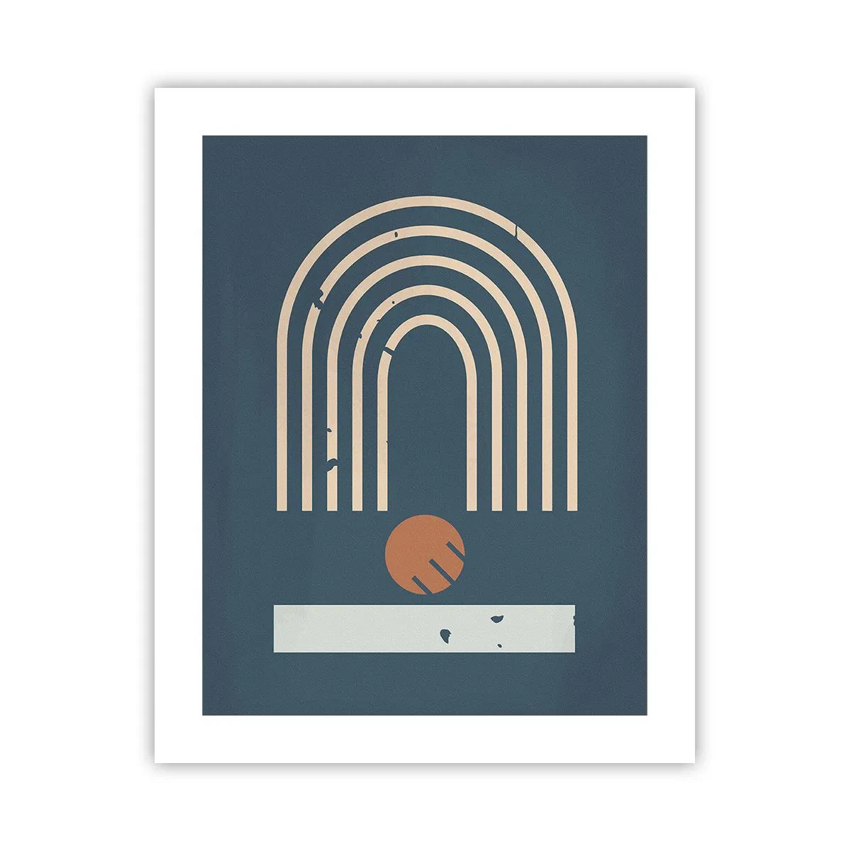 Poszter - Geometria sötétkék háttéren - 40x50 cm