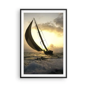 Poszter fehér keretben - Széllel és széllel szemben - 61x91 cm